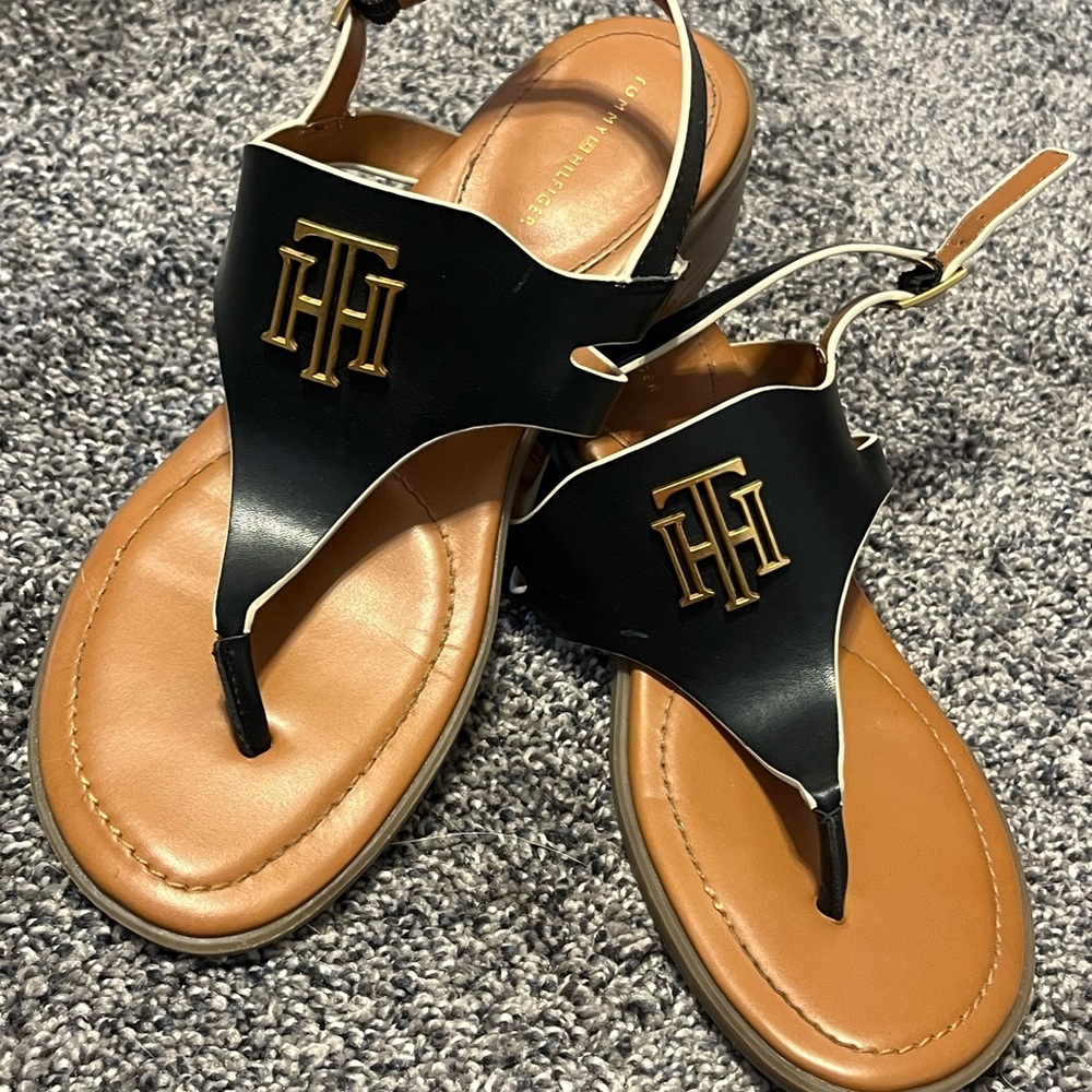 Tommy Hilfiger sling back Black sandals